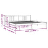 Weißes Bettgestell Marderos 200x200cm (Holz)