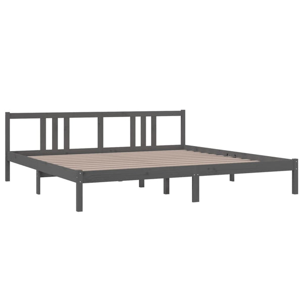 Graues Bettgestell Marderos 200x200cm (Holz)