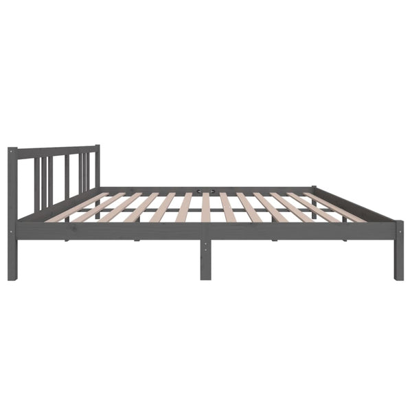 Graues Bettgestell Marderos 200x200cm (Holz)
