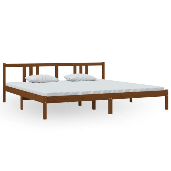 Bettrahmen Marderos 200x200cm, honigbraun (Holz)