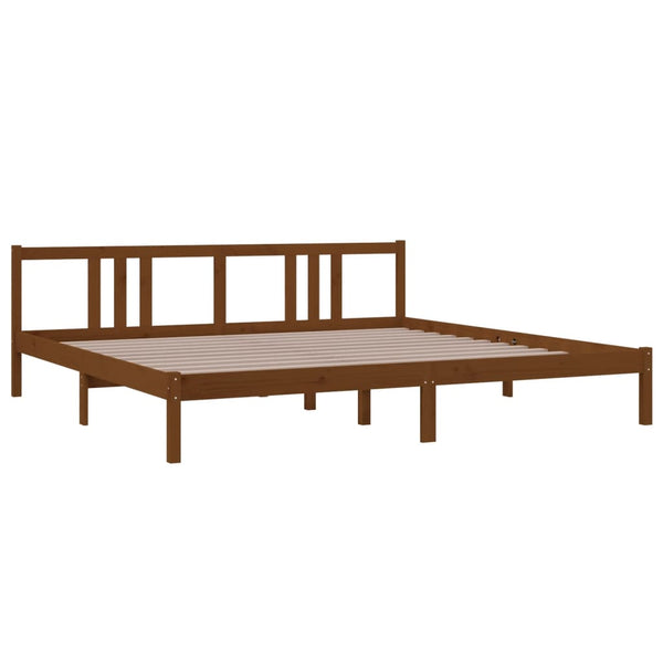 Bettrahmen Marderos 200x200cm, honigbraun (Holz)
