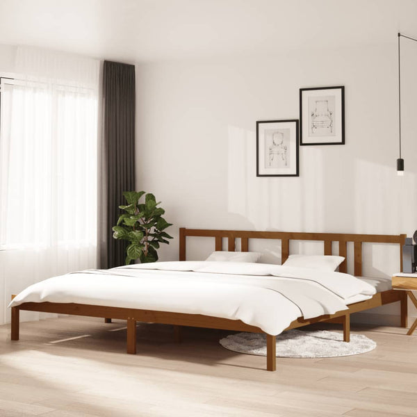 Bettrahmen Marderos 200x200cm, honigbraun (Holz)