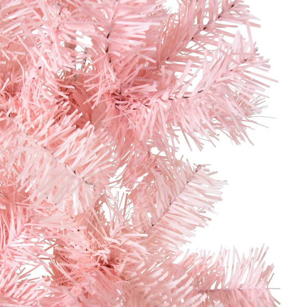Rosa schmaler halber künstlicher Weihnachtsbaum mit Ständer Zabulica 210cm