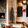 Schwarzer schmaler halber künstlicher Weihnachtsbaum mit Ständer Zabulica 150cm