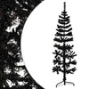 Schwarzer schmaler halber künstlicher Weihnachtsbaum mit Ständer Zabulica 150cm