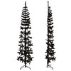Schwarzer schmaler halber künstlicher Weihnachtsbaum auf Ständer Zabulica 210cm
