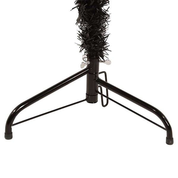 Schwarzer schmaler halber künstlicher Weihnachtsbaum auf Ständer Zabulica 210cm