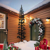 Schmaler künstlicher schwarzer Weihnachtsbaum Zabulica mit Ständer, 240cm