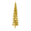 Goldener schmaler künstlicher Halb-Weihnachtsbaum auf Ständer Zabulica 210cm