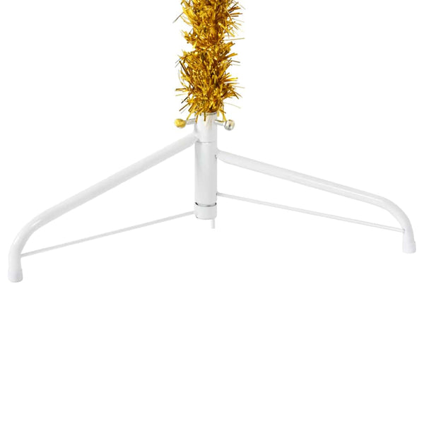 Goldener schmaler künstlicher Halb-Weihnachtsbaum auf Ständer Zabulica 210cm