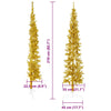 Goldener schmaler künstlicher Halb-Weihnachtsbaum auf Ständer Zabulica 210cm
