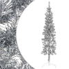 Silberner schmaler halber künstlicher Weihnachtsbaum mit Ständer Zabulica 120cm