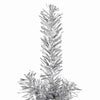 Silberner schmaler halber künstlicher Weihnachtsbaum mit Ständer Zabulica 120cm
