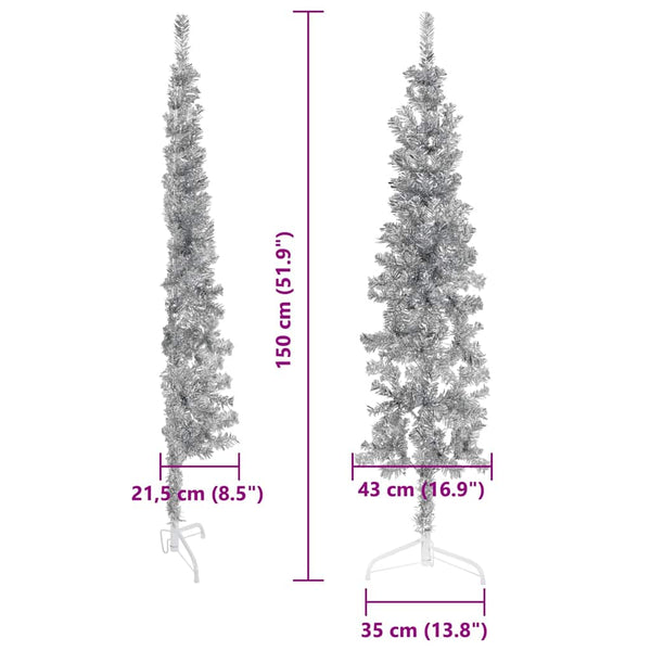 Hopea schmale halbe künstliche Tanne mit Ständer Zabulica 150cm