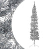 Silberner schmaler halber künstlicher Weihnachtsbaum auf Ständer Zabulica 240 cm
