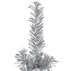 Silberner schmaler halber künstlicher Weihnachtsbaum auf Ständer Zabulica 240 cm