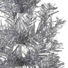 Silberner schmaler halber künstlicher Weihnachtsbaum auf Ständer Zabulica 240 cm