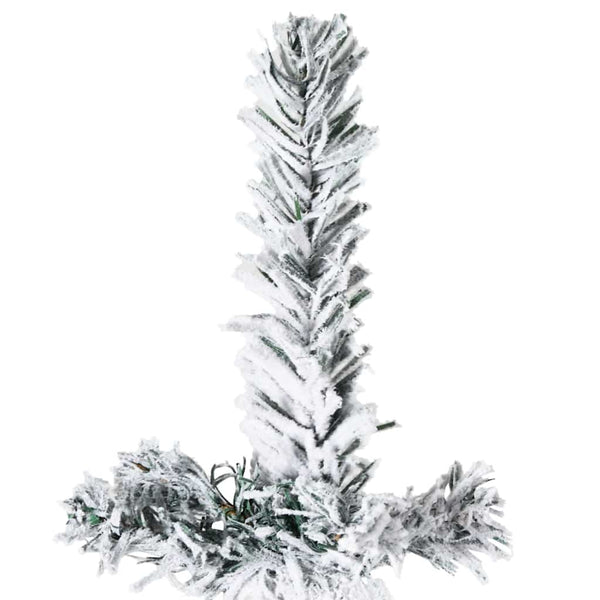 Künstlicher, schmaler Christbaum Zabulica 210 cm mit Schneebedeckung