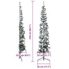 Künstlicher, schmaler Christbaum Zabulica 210 cm mit Schneebedeckung