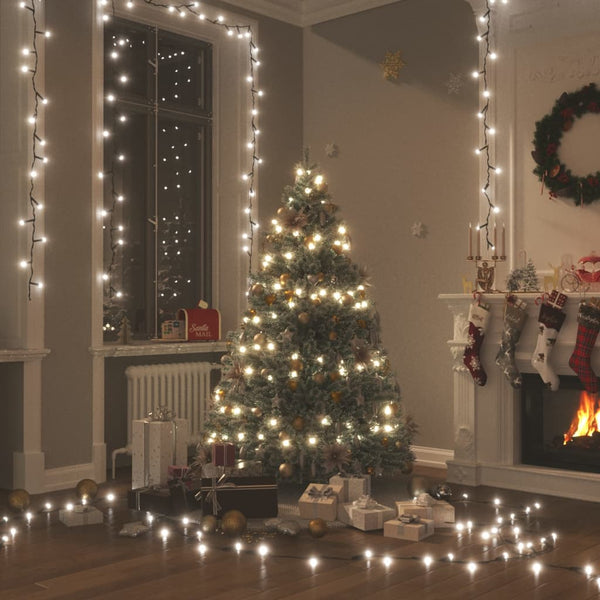 Kaltweiße LED-Lichterkette Nelu 30 m (300 LED-Leuchten PVC)