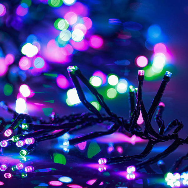 Mehrfarbige Pastell-Cluster-LED-Lichterkette Cozmesti 11 m (1000 LEDs)