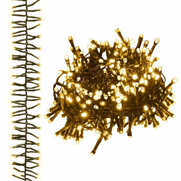 Warmweiße Cluster-LED-Lichterkette Cozmesti 17 m (2000 PVC-LEDs)