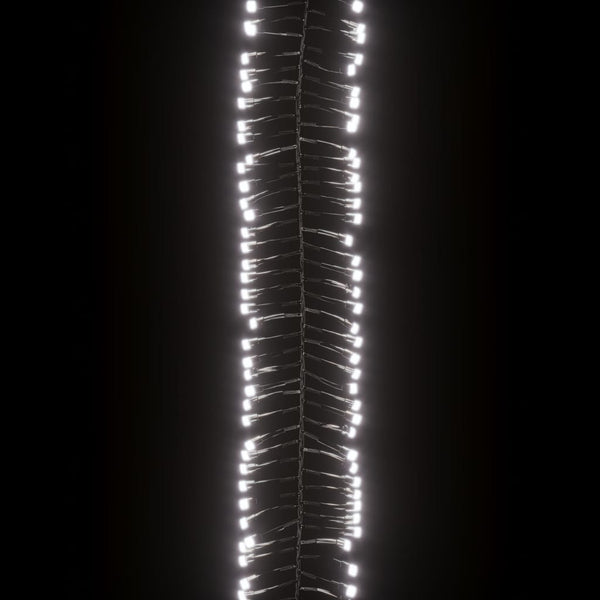 Kaltweiße LED-Cluster-Lichterkette Cozmesti 17 m (2000 LEDs PVC)