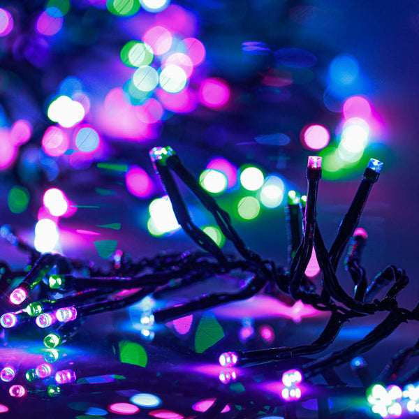 Mehrfarbige Pastell-Cluster-LED-Lichterkette Cozmesti 23 m (3000 LEDs)