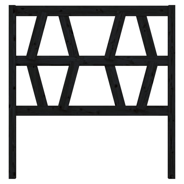 Schwarzes Kopfteil Vierka 96x4x100cm (Kiefer)