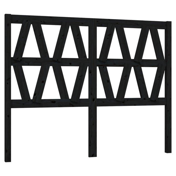 Schwarzes Kopfteil Vierka 126x4x100cm (Kiefer)