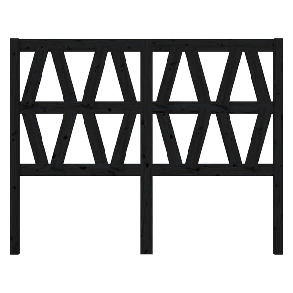 Schwarzes Kopfteil Vierka 126x4x100cm (Kiefer)