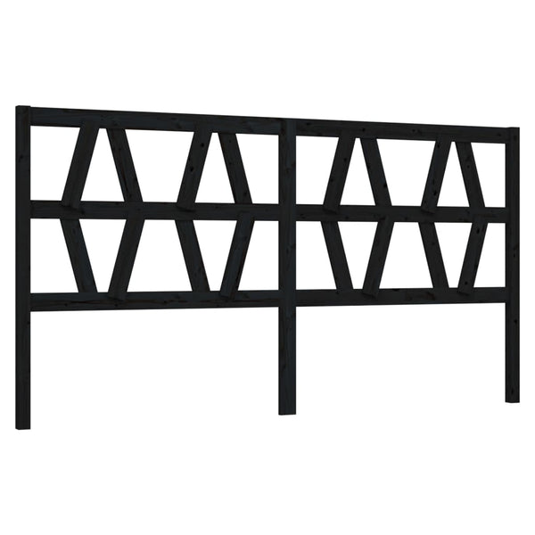 Schwarzes Kopfteil Vierka 206x4x100cm (Kiefer)