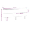 Schwarzes Betthaupt Diamandina 204x6x82,5cm (Kiefer)