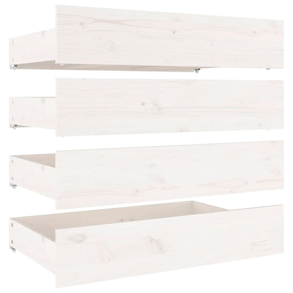 Weißes Bettgestell mit Schubladen Crisostom 150x200cm (Kingsize)