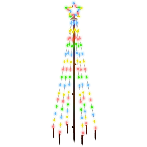 Mehrfarbiger Weihnachtsbaum mit Spitze Armiana 180cm (108 LED-Leuchten)