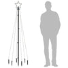 Mehrfarbiger Weihnachtsbaum mit Spitze Armiana 180cm (108 LED-Leuchten)