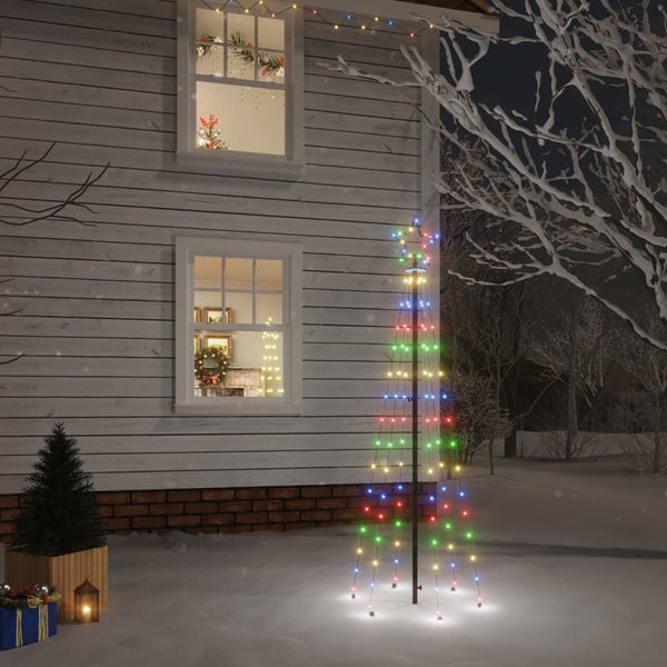 Mehrfarbiger Weihnachtsbaum mit Spitze Armiana 180cm (108 LED-Leuchten)