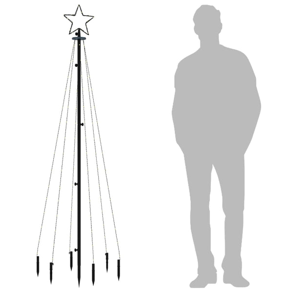 Blauer Weihnachtsbaum mit Spitze Armiana 180cm (108 LED-Lichter)
