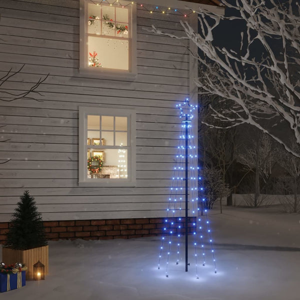 Blauer Weihnachtsbaum mit Spitze Armiana 180cm (108 LED-Lichter)