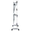Silberner Schuhregal auf Rollen Melike 89x27x120cm