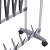 Silberner Schuhregal auf Rollen Melike 89x27x120cm