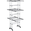 Wäscheständer Mariahne 60x70x129cm (3-stöckig, auf Rollen), silber