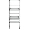 Wäscheständer Mariahne 60x70x129cm (3-stöckig, auf Rollen), silber