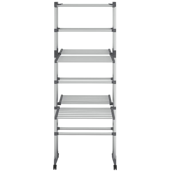 Wäscheständer Mariahne 60x70x129cm (3-stöckig, auf Rollen), silber