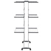 Wäscheständer Mariahne 60x70x129cm (3-stöckig, auf Rollen), silber