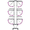 Wäscheständer Mariahne 60x70x129cm (3-stöckig, auf Rollen), silber