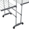 Wäscheständer Mariahne 60x70x129cm (3-stöckig, auf Rollen), silber