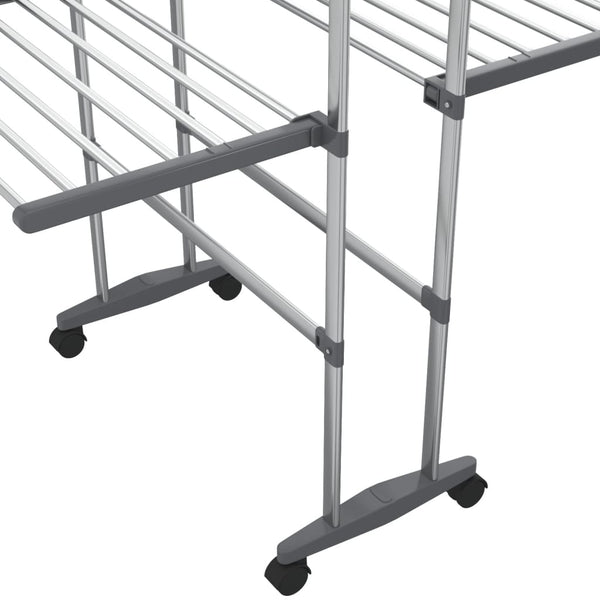 Wäscheständer Mariahne 60x70x129cm (3-stöckig, auf Rollen), silber
