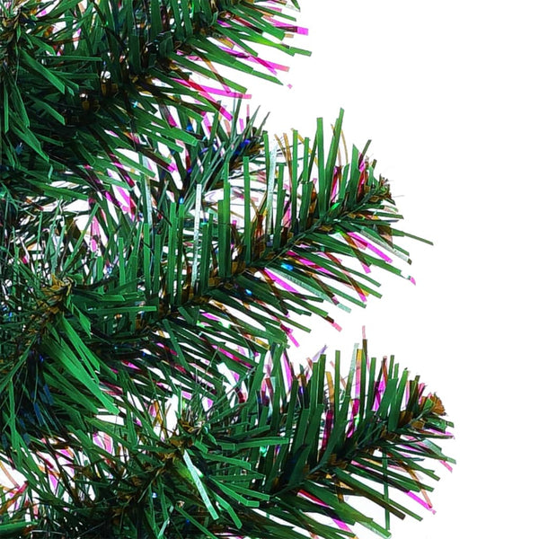 Künstlicher Weihnachtsbaum Condrea 210cm mit farbigen Spitzen (PVC), grün