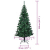Künstlicher Weihnachtsbaum Condrea 210cm mit farbigen Spitzen (PVC), grün